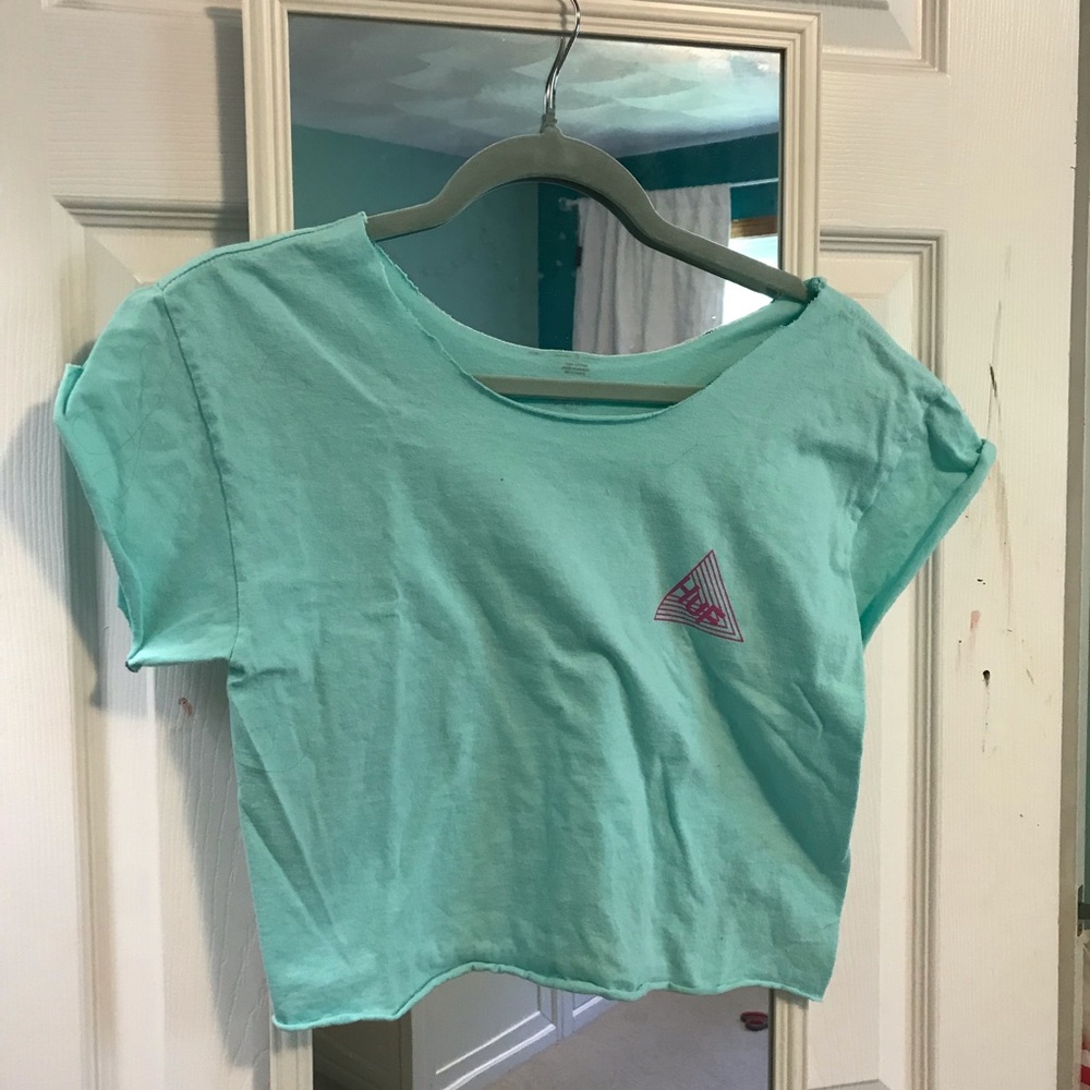 HUF Hand Cropped Turquoise T-Shirt